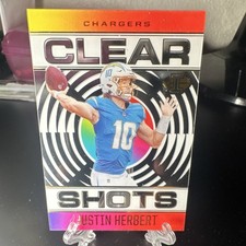Panini 2021 Illusions Clear Shots Justin Herbert #CS-1 Chargers NFL Card