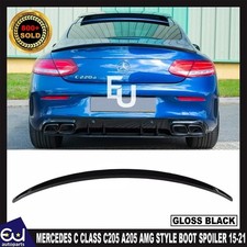 FOR MERCEDES C CLASS COUPE C205 A205 AMG STYLE REAR BOOT TRUNK LIP SPOILER GLOSS