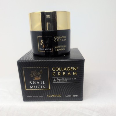 GlamFox - Black Snail Musin Collagen Cream - 50 g / 1.76 oz