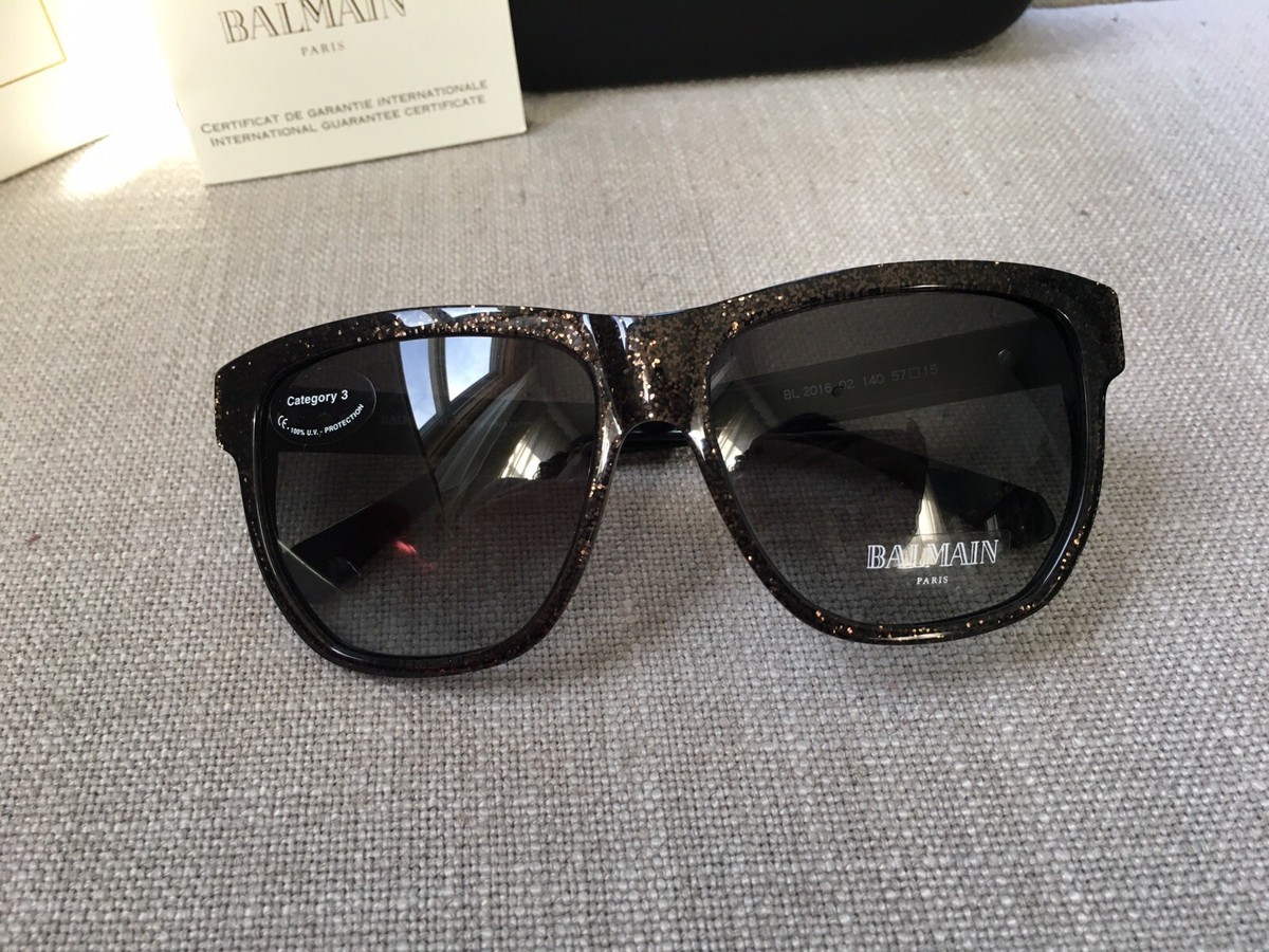 New BALMAIN BL 2016 C02 Black Glitter sunglasses BALMAIN Paris BL 2016 sunglasses C02 Black Glitter 57mm  main image 2