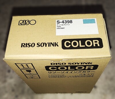 Genuine Riso S4398 Teal Ink Cartridge Pack of 2 GR1700/1750/2710/2750/3750/3770