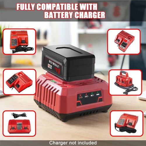 2Pack 8.0AH For Milwaukee for M18 Lithium Extended Capacity Battery 48-11-1860 - Picture 6 of 16