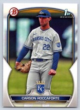 CARSON ROCCAFORTE  ROYALS RC 1st card   2023 BOWMAN DRAFT #BD-140
