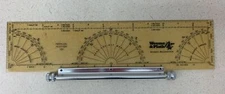 Vintage Slide Ruler Weems & Plath Marine Navigation Parallel Plotter Protractor