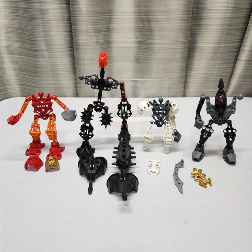 LEGO Bionicle Lot Assorted Figures Parts, 8984 7135 7116 8972