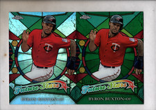 Byron Buxton 2016 Topps Chrome Future Stars Green Refractor /99 + Base