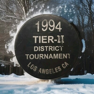 1994 TIER=II RARE LOS ANGELES KINGS NHL VINTAGE SPONSOR OFFICIAL HOCKEY PUCK LA