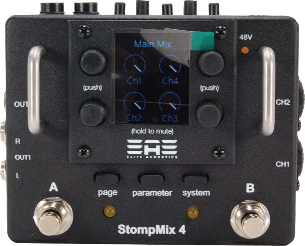 Elite Acoustics Stompmix X4 Effektpedal Педальный 4-канальный цифровой микшер Digitalmixer