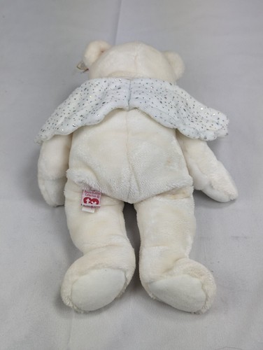 Ty Beanie Baby - HERALD the Angel Bear 8 Inch Stuffed Animal Plush Toy - Picture 9 of 10