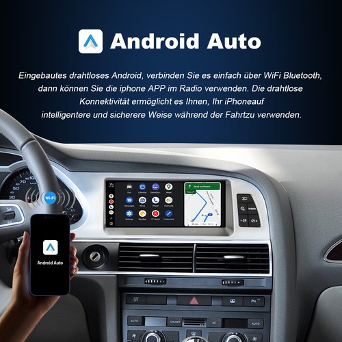 8.8" 8+64G Android Carplay Für Audi A6 C6 4F MMI2G 05-09 Navi mit Glasfaserbox - Afbeelding 4 van 15