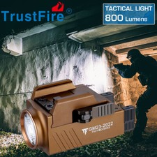 TrustFire 800LM LED Tactical Pistol Gun Light Rail Mounted Weapon Flashlight 90M