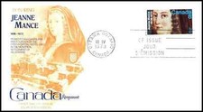CANADA  NURSE JEANNE MANCE MONTREAL HOSPITAL   1973  FDC KINGSWOOD CACHET UNADD