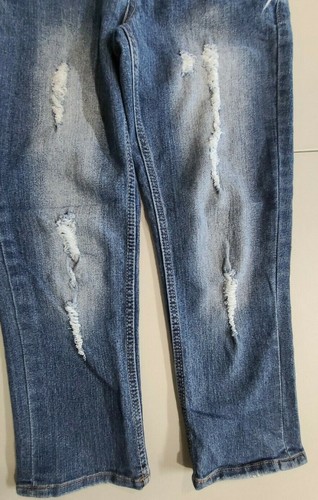 Paris Blues Juniors Size 5 (28x22) Capris Distressed Denim Crop/Ankle Jeans - Picture 5 of 6