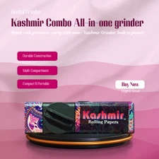 Kashmir Combo All-in-one Mini-Grinder Tobaco Herbal Grinder For Papers And Tips
