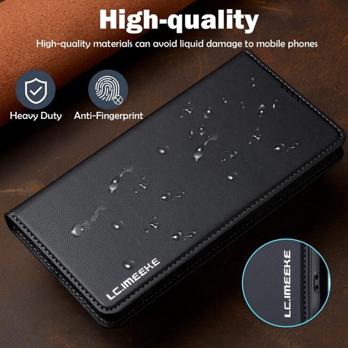 Custodia telefono magnetica PU+TPU costruzione 2 slot scheda supporto multiangolo protezione completa - Foto 26 di 79