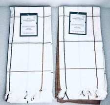 Lot Of 4 New - Threshold Kitchen Towels 100 Cotton Machine Washable