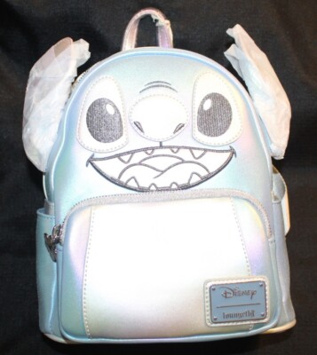 New Loungefly Disney 100 Platinum Stitch Mini Backpack LE  display picture 2