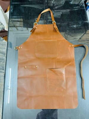 Apron Leather ButcherWoodworking Bbq Blacksmith Men Workwear Chef Cooking