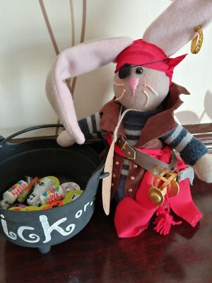 Unikat handgefertigte Hase Puppe, Künstler gefertigt, Sammlerstück Halloween Specials