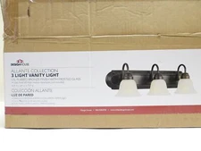 Design House Allante 506618 3 Light Vanity Light Oil Rubbed Bronze w/ Frosted Gl