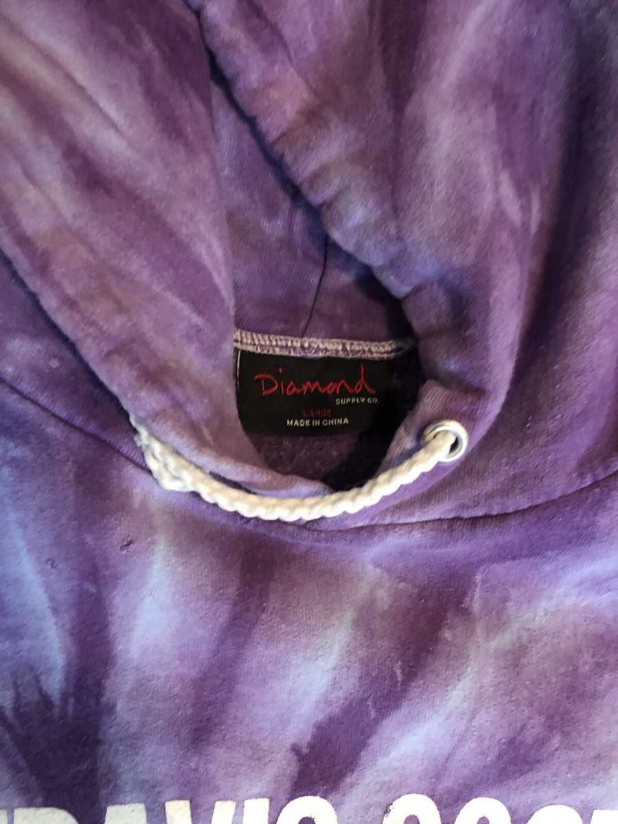 Travis Scott & Diamond Supply Co. Purple Tie-Dye Hoodie Size Large