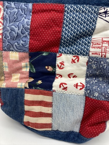 Hand-stitched Patchwork Purse Scrap Bags Handmade Handbag With Wallet - Picture 4 of 11