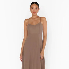 Show Me Your Mumu Faith Maxi Bridesmaid Dress, Dune Chiffon, M