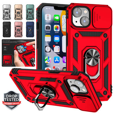 Shockproof Ring Case Slide Camera Cover Lens For iPhone 13 12 11 Pro Max XR SE3