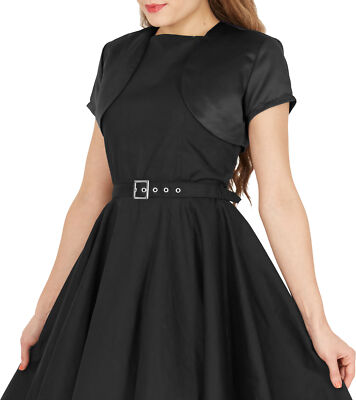 Satin Bridesmaid Wedding Prom Shrug Bolero Cardi Jacket Top