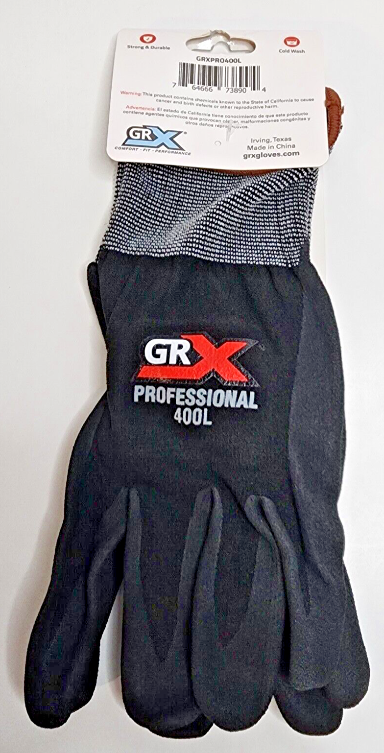 (2) GRX Professional Series Breathable Nitrile Work Glove GRXPRO400L
