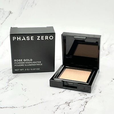 PHASE ZERO Powder Highlighter ROSE GOLD 0.07oz Travel Size NEW FREE Shipping