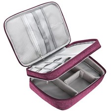 Electronic Organizer Travel Case Double Layers Electronics Travel Organizer f...