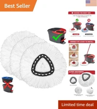 3-Pack Triangular Mop Refills for O-Cedar Spin Mop - Perfect Fit & Multipurpose