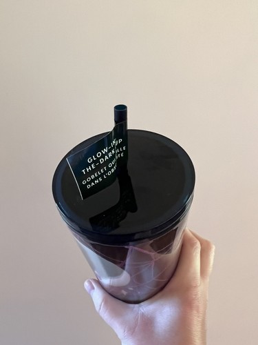 Starbucks Tumbler Halloween 2021 Glow in the Dark Black Cat Purple Spider Web - Bild 5 von 12