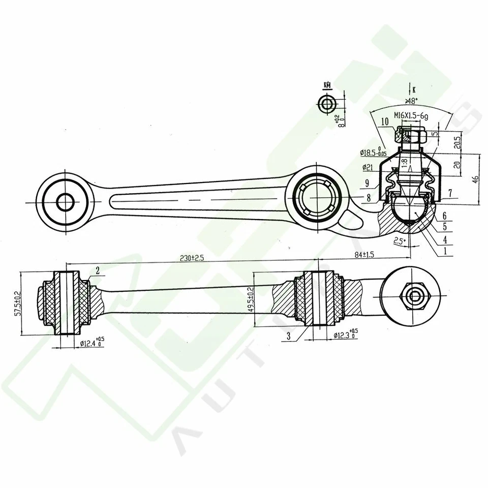 12x Front Control Arms Tie Rods Sway Bars 2006-2007 Fits Ford Fusion Complete - Image 3 of 4