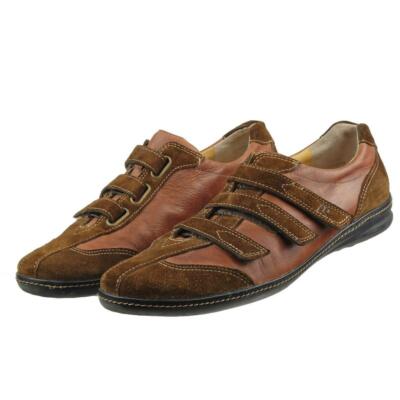 PAUL GREEN Fashion Sneakers Suede Leather Brown Comfort Shoes 