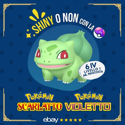 Bulbasaur Shiny or Not   6 IV Customizable Pokemon Scarlet Purple   