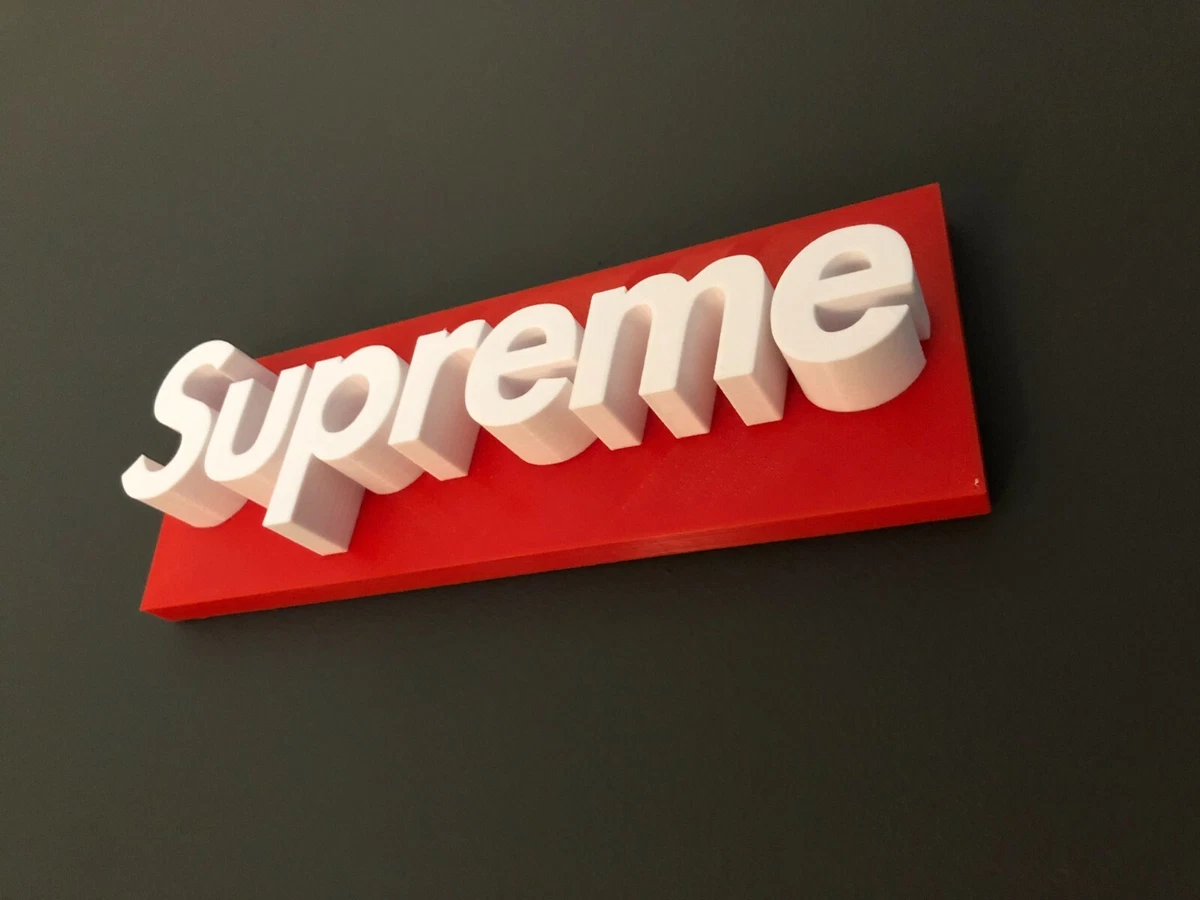 Supreme box logo targa 3d insegna collezionismo collezione