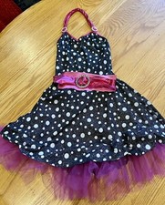 white Black Pink Polka Dot,Size - Small Child Costume dress bling Gallery