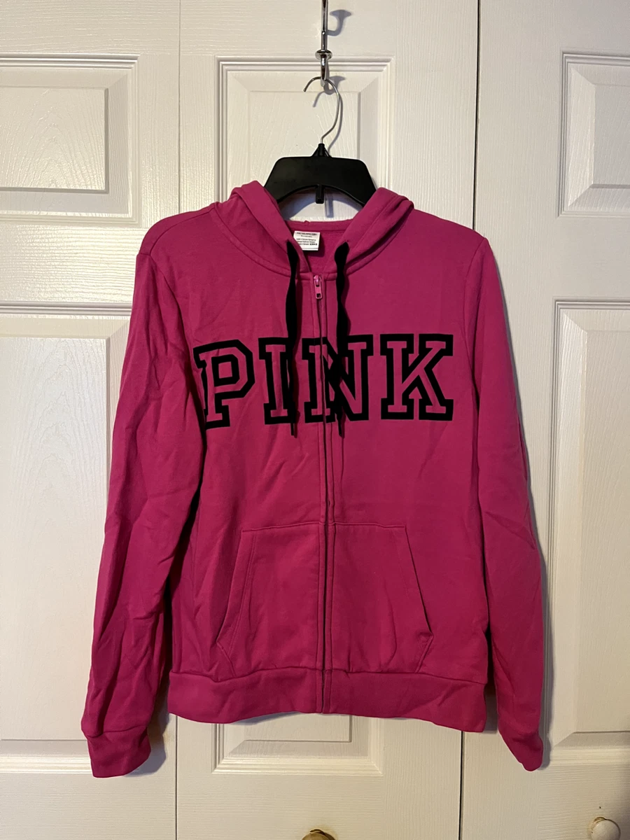 Victoria s Secret PINK Dark Pink Perfect Full Zip Hoodie Size M