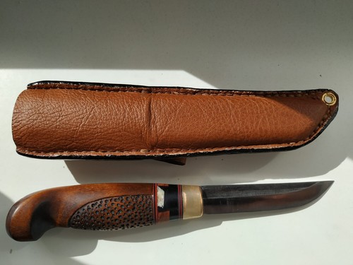 Finnisches Pukko Jagdmesser mit Scheide | Handarbeit - Bild 3 von 8