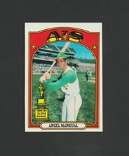 1972 Topps Angel Mangual #62 ~ Oakland A's ~ Set Break ~~ High Grade!