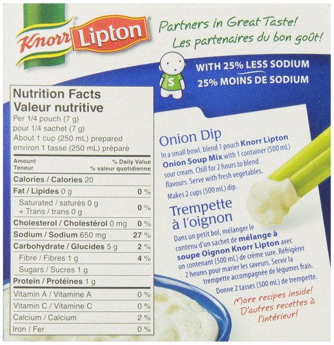 Knorr Recipe Onion Soup Mix 2 Pouches-56g, 24 count {Imported from Canada} - Picture 5 of 5