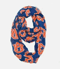 Official Auburn Tigers: ZooZatz Women's Thin Crinkle Infinity Scarf - Navy 