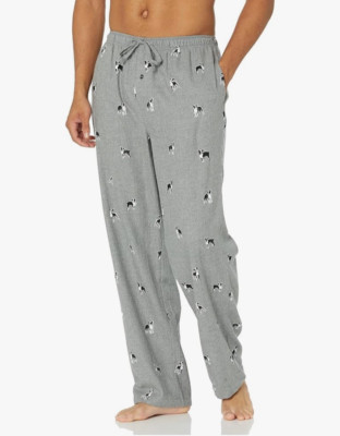 Amazon Essentials Pajama Pants Men's XXL Grey Dog Casual Lounge Comfort 2XL
