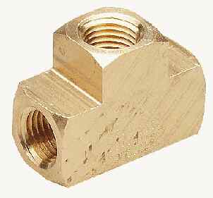 Tempo 404T59 Brass Tee 1/4'' Thread