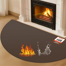 Hearth Rugs for Fireplaces Fire Resistant, 48 X 28 Inch Fireproof Fireplace Mat