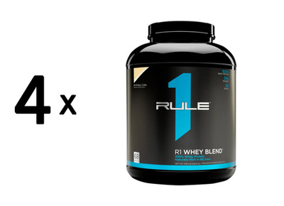 4 x Rule1 R1 Whey Blend (5lbs) Birthday Cake (35,24 EUR/kg)