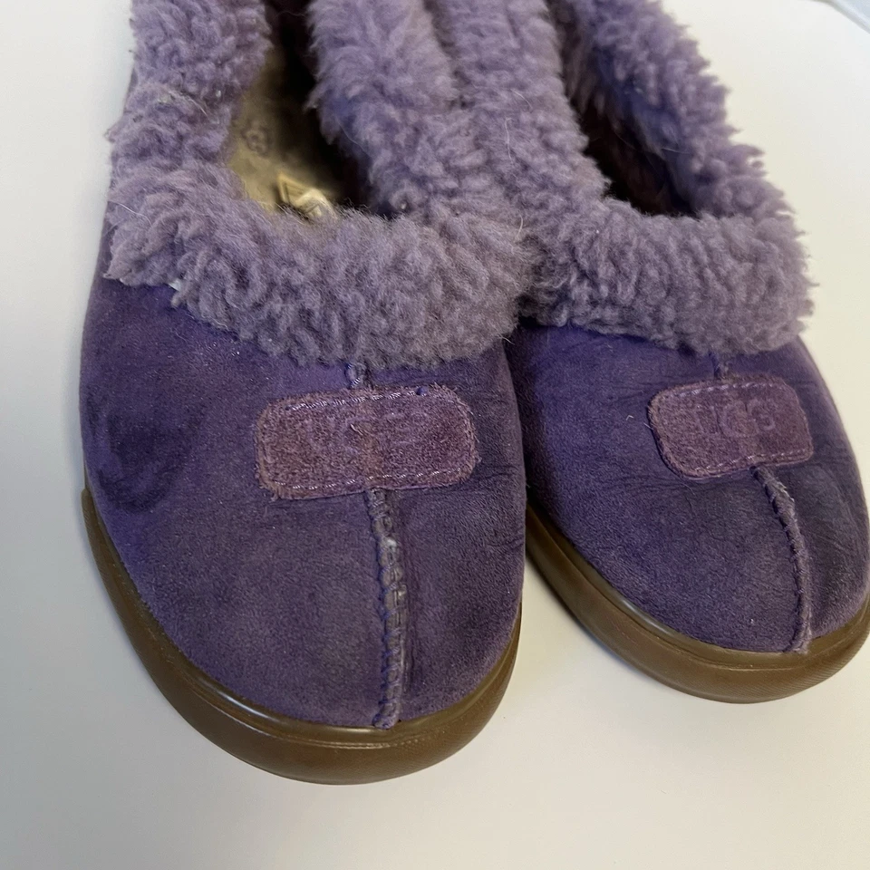 Zapatillas UGG Rylan Púrpura Gamuza Estilo Piel de Oveja Mujer Talla 7 Forradas Piel de Oveja Foto 4 de 4