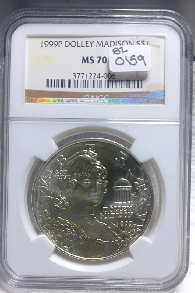 1999-P Dolly Madison Silver Commemorative $1 NGC MS-70. Flawless Coin. Vid SL159 - Image 3 of 4